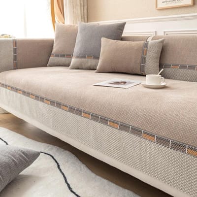 Vier Jaargetijden Universeel Chenille Bankkussen Banken Beschermhoes Handdoek Antislip Kussen Tapijten voor Woonkamer Huisdecoratie 70x70cm 1pc A