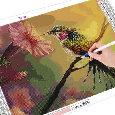 Peinture diamant thème oiseau, broderie complète 5D, perles carrées ou rondes, point de croix, décoration de maison animale Full Square 20X30CM
