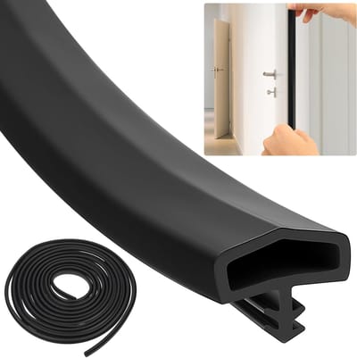 Draai- en tochtstrip voor deuren en ramen, 5 m, 12 mm, tochtwering, geluidsisolatie en energiebesparing