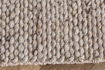Design Tapijt WOOL 240x160cm zilvergrijs gemaakt van wol - 41717