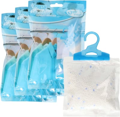 Ultra Fresh Vochtopnemer met geur - 3x - linnen - vochtonttrekker - tegen schimmel en geur - 210 gram