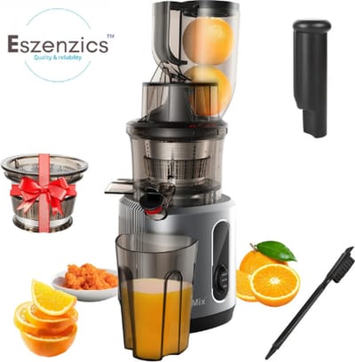 Eszenzics™ Juicer XL - Krachtige 200W Blender - Slowjuicer - Moderne sapcentrifuge - Extra brede invoer - Groente en Fruit - Eenvoudig schoon