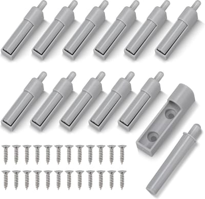 Druksnappers - 12 stuks - Deurbuffer - Deursluiter - Incl. schroeven - Softclose deurdempers - Push to open - Meubeldeurdemper - softclose inbouw