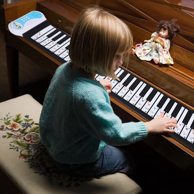 Piano Keyboard Stickers - Kleurrijke Noten - Muziek Leren - Transparant PVC - 61/88 Toetsen - Gekleurd