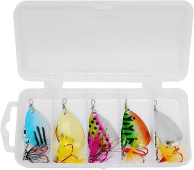 Vis Aas Set - Kunstaas Vissen - Vissen Meren Rivieren - Glitter Pailletten Ontwerp - 5 Stuks 9.2cm - 5 Kleuren