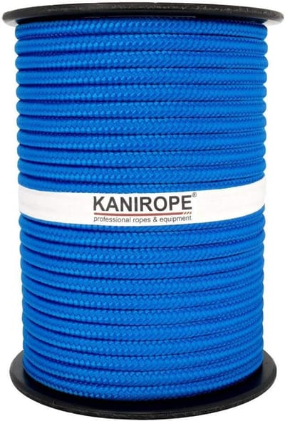 Polypropyleen Touw - Gevlochten Koord - Bevestigen & Zekeren - 16-voudig Gevlochten - 6mm 100m - Blauw