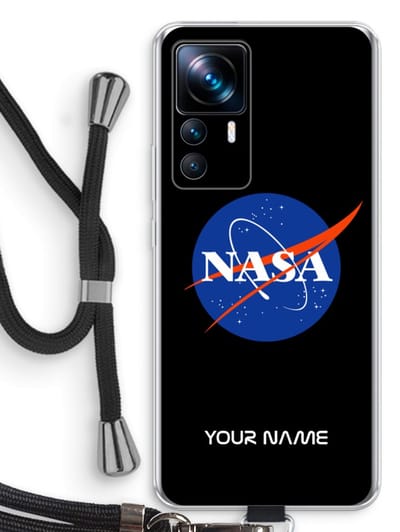 Gepersonaliseerd - Case Company® - Hoesje met koord geschikt voor Xiaomi 12T hoesje met Koord - NASA - Telefoonhoesje met Zwart Koord - Bescherming aan alle Kanten en Over de Schermrand