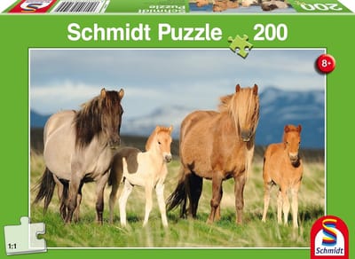 Paardenfamilie 200 Stukjes Puzzel vanaf 8 Jaar
