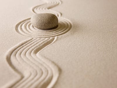 Fotobehang - Zen zand tuin.