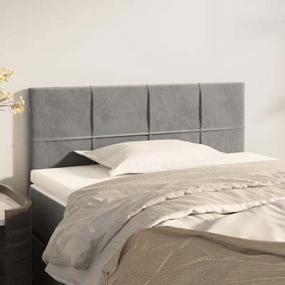 Bed Hoofdbord - Hoofdbord met poten - Comfortabel lezen - Verstelbare hoogte - 100 x 78 cm - Lichtgrijs