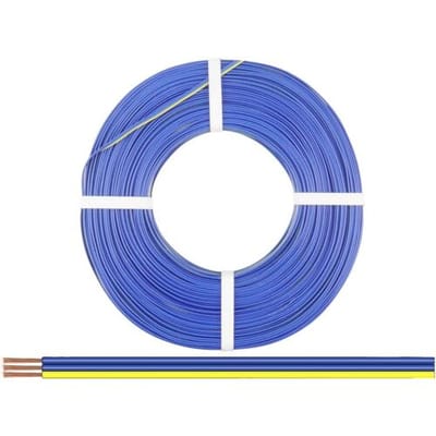 Donau Elektronik 325-223-25 Draad 3 x 0.25 mm² + 0.25 mm² Blauw, Geel 25 m