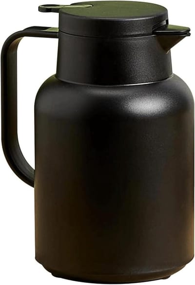 Koffiekaraf Thermoskan - Warme Dranken Dispenser - Dranken Warm Houden - Drukknop Bediening - 1 Liter - Niet gespecificeerd