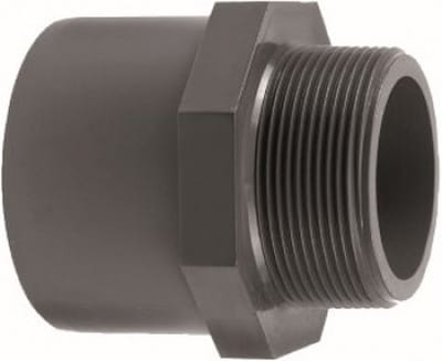 Druk PVC puntstuk - 25/32mm x 1/2 - 16 bar