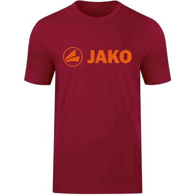 Jako Promo T-Shirt Kinderen - Fluo Oranje / Wijnrood | Maat: 164