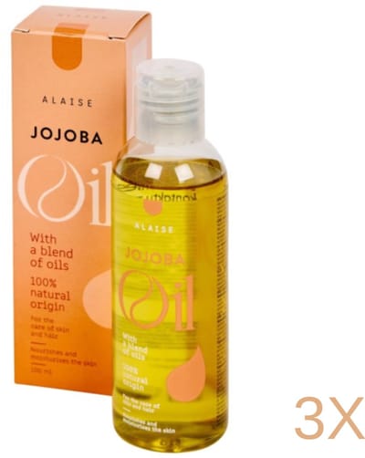Alaise Jojoba olie - 100% Natuurlijk - Vegan - Plantaardige oliën voor Huid en Haar - Voordeelverpakking 3x
