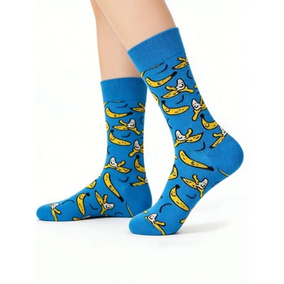 1 Paar Blauwe Banaan IJshockey Sokken, Competitieve Khoranoff Serie, Mode Voor Lente/Zomer 36-39 blauw