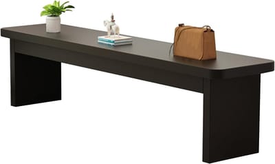 Houten Bankje - Halbankje Eetkamer - Entree Woonkamer - Smal Design - 100cm Lengte - Zwart