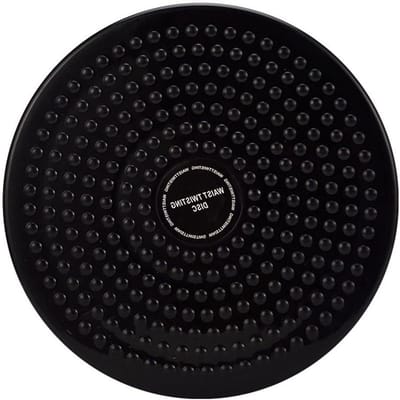 Twist Board - Taille Schijf - Balans Verbeteren - Groot Antislip Oppervlak - 24.5 cm Diameter - Zwart