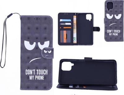 Bookcase Geschikt voor: Samsung Galaxy A42 hoesje met print - Don't Touch My Phone 3D