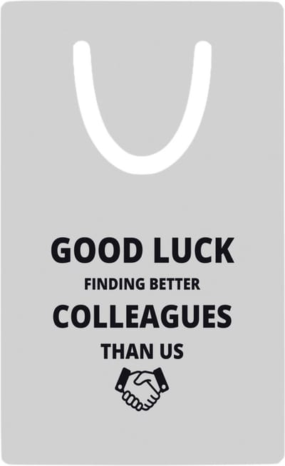 Hacebo® - good luck finding better colleagues than us metalen boekenlegger - Collega - cadeau collega - cadeau - bedankt cadeau collega Bladwijzer boekenleggers - 7.6 cm x 5cm