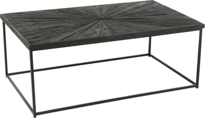 J-Line salontafel Shanil - hout/ijzer - zwart