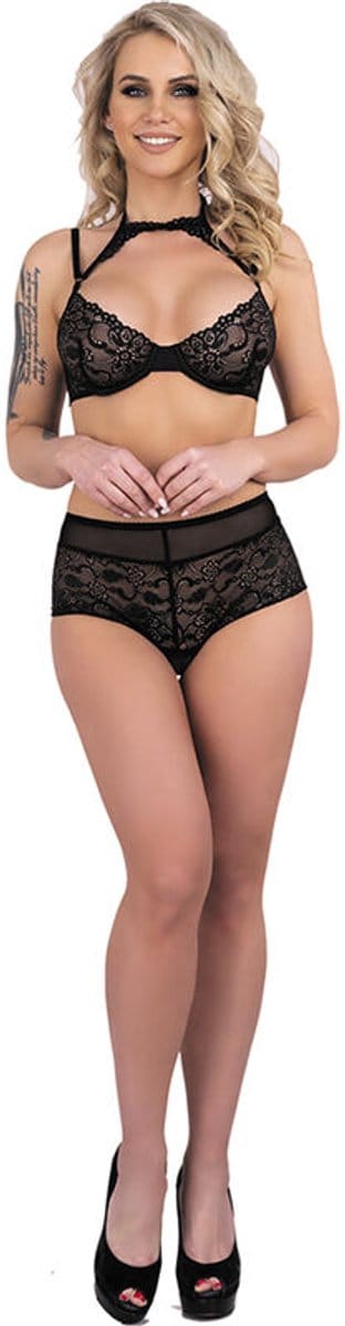 LIVCO CORSETTI FASHION - LINERA VOOR DE ZINTUIGEN COLLECTIE BH + PANTY ZWART