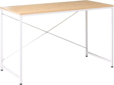ANDASTE - Bureau - Wit/Lichtbruin - MDF