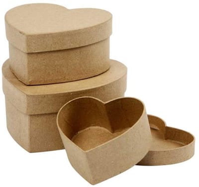 Creativ Company Papier Maché Harten Dozen 3 stuks