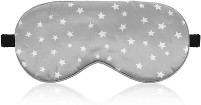 Zijde Slaapmasker met Verstelbare Band voor Donker Slaapcomfort, Zacht en Lichtblokkerend Oogmasker voor Verbeterde Slaapkwaliteit (Grijs)