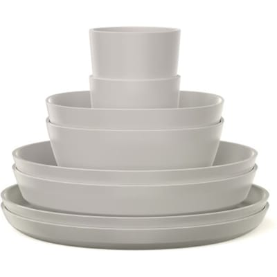 Mepal Promoset servies silueta 8-delig - Nordic white - campingservies - buitenservies