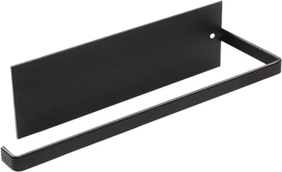 Muurbevestigde Keukenrolhouder voor Keuken en Badkamer, Zelfklevende Papieren Handdoekhouder, Ruimtebesparende Opbergoplossing voor Keuken en Toilet, 25cm - Zwart