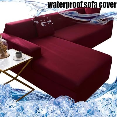 Stretch waterdichte bankhoes stofdicht effen kleur hoezen L-vormige hoekbank bankhoes aparte bankhoezen huisdiervriendelijk 2 seater 140-185cm