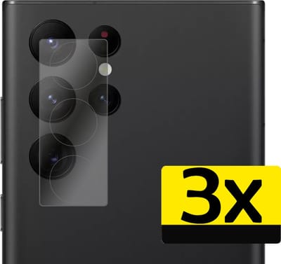 Camera Lens Protector - Geschikt voor Samsung Galaxy S22 Ultra - 3 Stuks - Camera Screenprotector - Beschermglas - Gehard Glas - Tempered Glass - Screen Protector