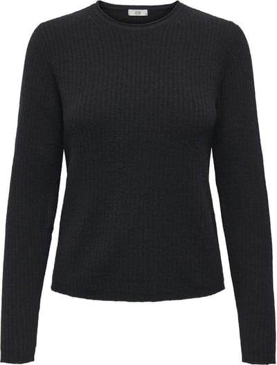 Jacqueline de Yong Trui Jdyannie Life L/s O-neck Rib Pullov 15330682 Black Dames Maat - S