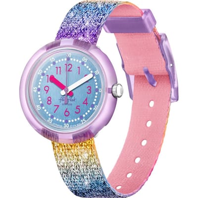 Flickflack Montre Nato pour Enfants ShIne Bright ShIne In raInbow Fpnp128 FPNP128 gray