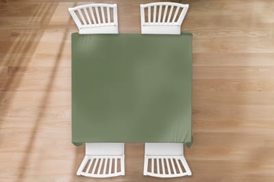 Tafelkleed - Tafellaken - 120x120 cm - Groen - Effen kleur - Olijfgroen - Binnen en Buiten