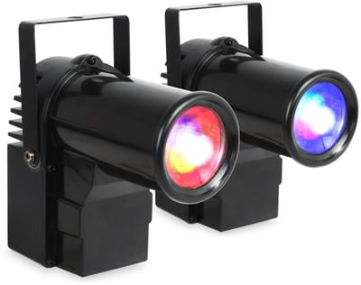 BeamZ set van 2 PS10W 4-in1 10W DMX punt spots voor o.a. spiegelbollen