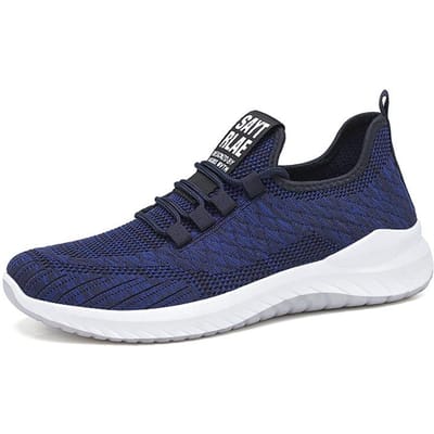 Sportschoenen Nieuwe Herenschoenen Trend Vliegend Geweven Veterschoenen Ademende Koreaanse Stijl Trendy Schoenen 44 black