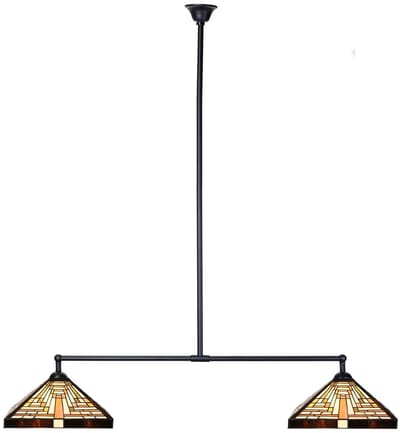 Tiffany T-lamp 2 lichts Rising Sun - Art Deco Trade