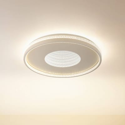 Globo LED plafondlamp Shirley, zandkleurig, Ø 51 cm, CCT, dimbaar