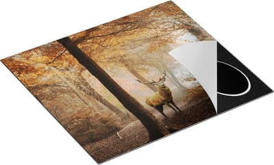 Chefcare Inductie Beschermer Hert in het Bos - Herfst - 60x50 cm - Afdekplaat Inductie - Kookplaat Beschermer - Inductie Mat