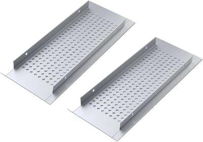 Ventilatierooster Aluminium - Ventilatiedeur Kast - Luchtcirculatie Verbeteren - Vochtbestendig Ontwerp - 80x500mm - Zilver