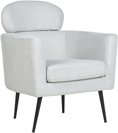 SOBY - Fauteuil - Lichtgrijs - Polyester