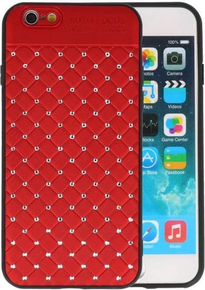 Witte Chique Hard Cases - Hoesje Geschikt voor iPhone 6 Rood