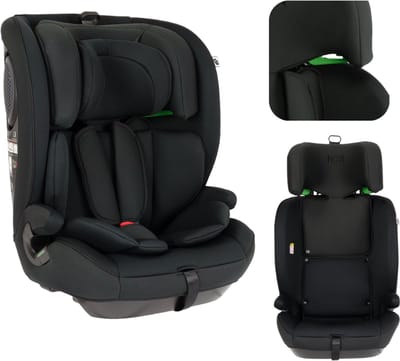 Novi Jules V2 Autostoel 76-150 cm – Groep 1/2/3 – Gordelbevestiging – Verstelbare Hoofdsteun – I-Size