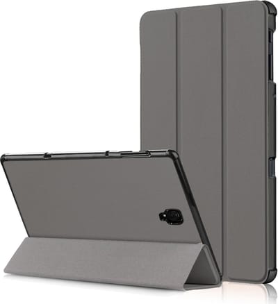 Hoesje - Geschikt voor Samsung Galaxy Tab A 10.5 (2018) - Dun & Stevig - Hardcover Book Case - Trifold Bookcase Hoes - Hard Cover - Tablethoes - Grijs