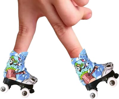 Mini Finger Skates Toy Set - Creative Finger Skateboards With These Mini Skates | Portable Educational Party Favors That Improve Attention & Flexibility, Random Colors For School, Home, And Travel