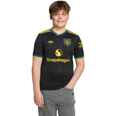 Adidas Manchester United 25/26 Third Jersey Truien/Replica's Kinder - Zwart - Maat 147 - 152 CM - Mesh/Synthetisch