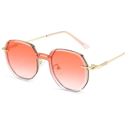 Afneembare Zonnekleppen Dames Heren Zeshoekig Brillen Clip-on ideaal voor dagelijks gebruik Lens Anti Blauw Licht Computergebruik Brillen Dames 7000 beige