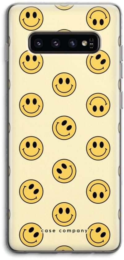 Case Company® - Hoesje geschikt voor Samsung Galaxy S10 4G hoesje - Smiley N°2 - Soft Cover Telefoonhoesje - Bescherming aan alle Kanten en Schermrand